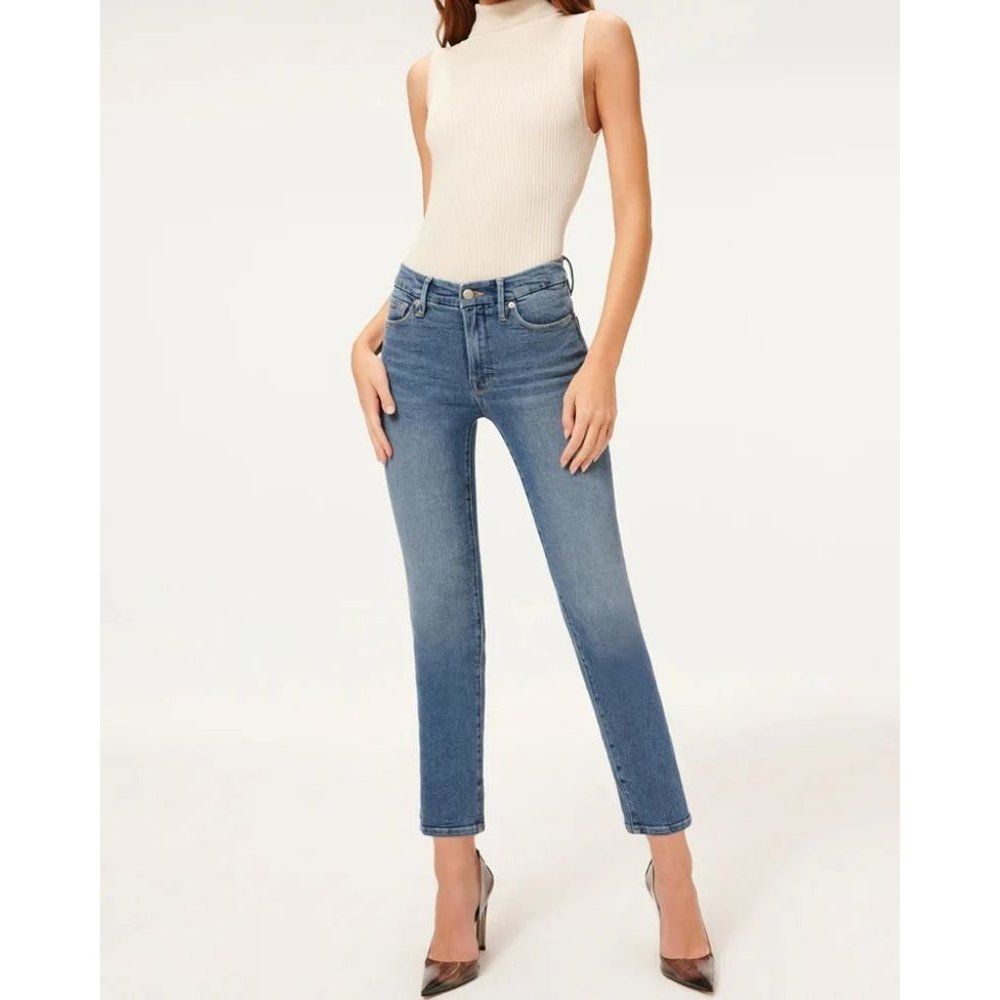 GOOD AMERICAN Good Straight Jeans BLUE524  4 /27